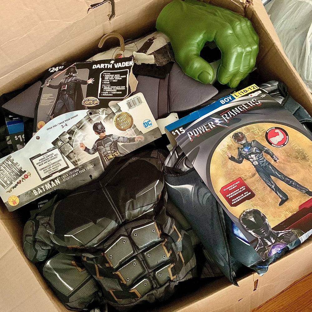 Kids’ Halloween Costume Box Bundle Darth Vader Batman Minecraft